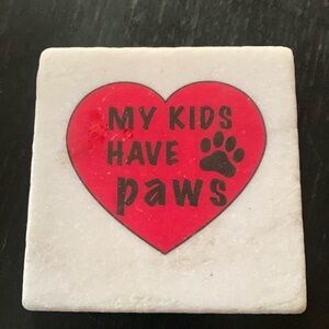 Pet kids Valentines Day Coaster